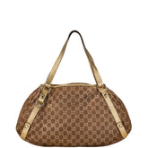 グッチ GGキャンバス アビー トートバッグ ハンドバッグ 130736 ブラウン ゴールド キャンバス レザー レディース GUCCI 【中古】